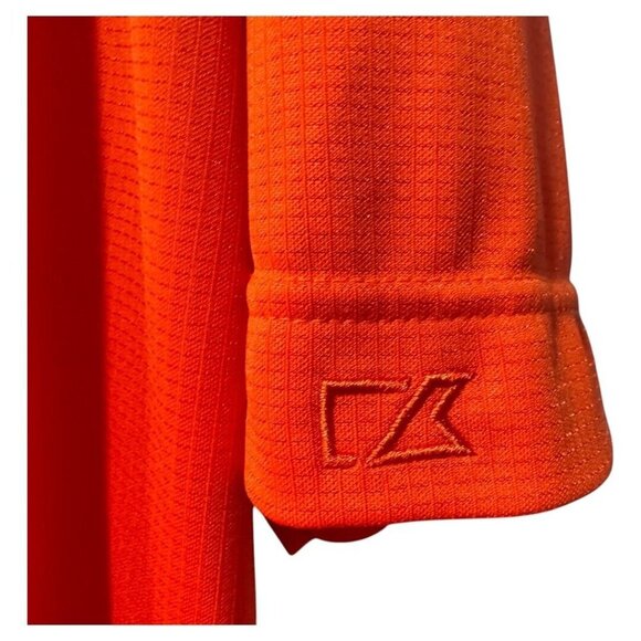 Cutter & Buck Polo Shirt Men's 3XB orange Collared Golf Active dry tech - Picture 3 of 6